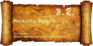 Merksits Rudolf névjegykártya